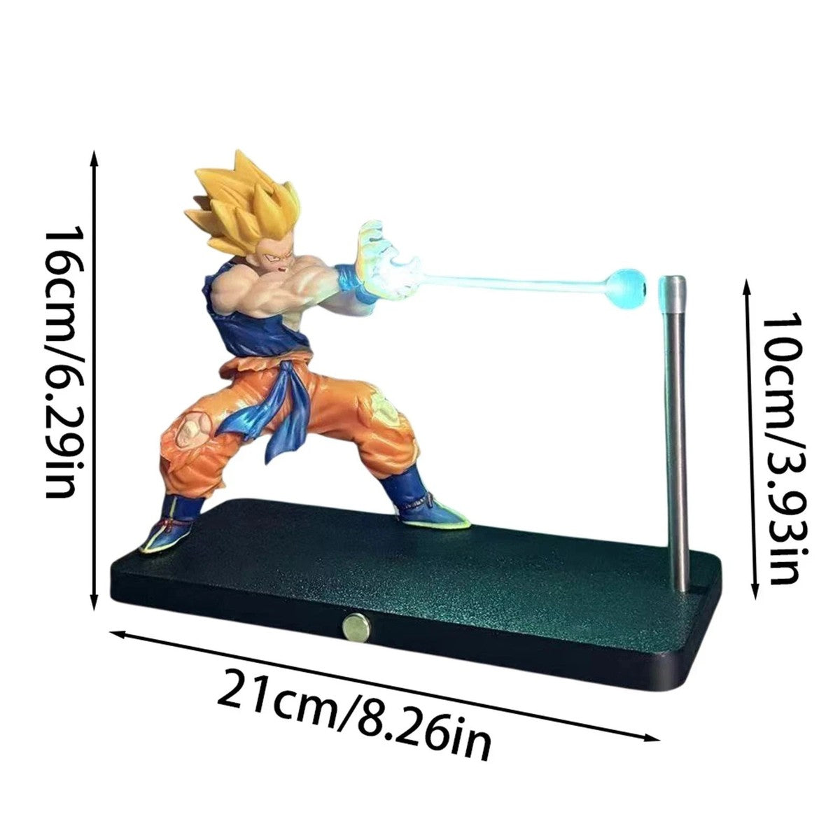 Biscuitbud® Magnetic Control Dragon Ball Z Goku Kamehameha Levitating Night Light Desk Lamp