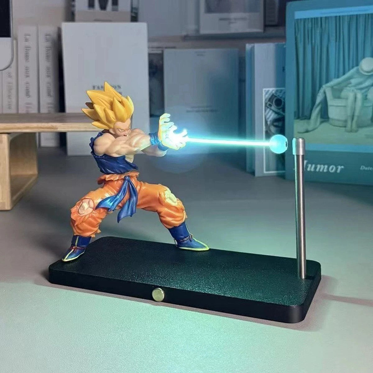 Biscuitbud® Magnetic Control Dragon Ball Z Goku Kamehameha Levitating Night Light Desk Lamp