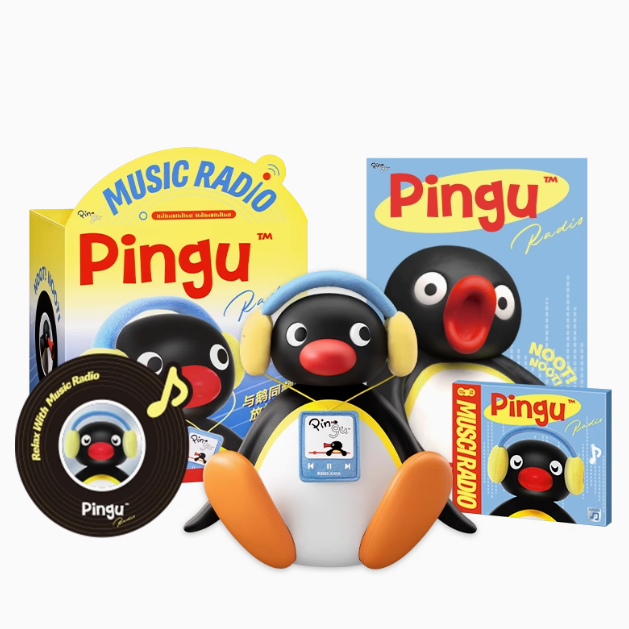 Pingu Shaking Doll Speaker Portable Mini Bluetooth Speaker Head Swings