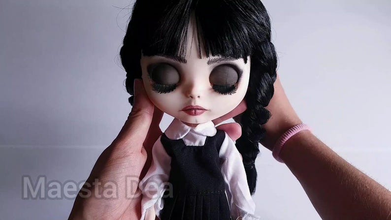 Wednesday Addams Blythe doll custom ooak