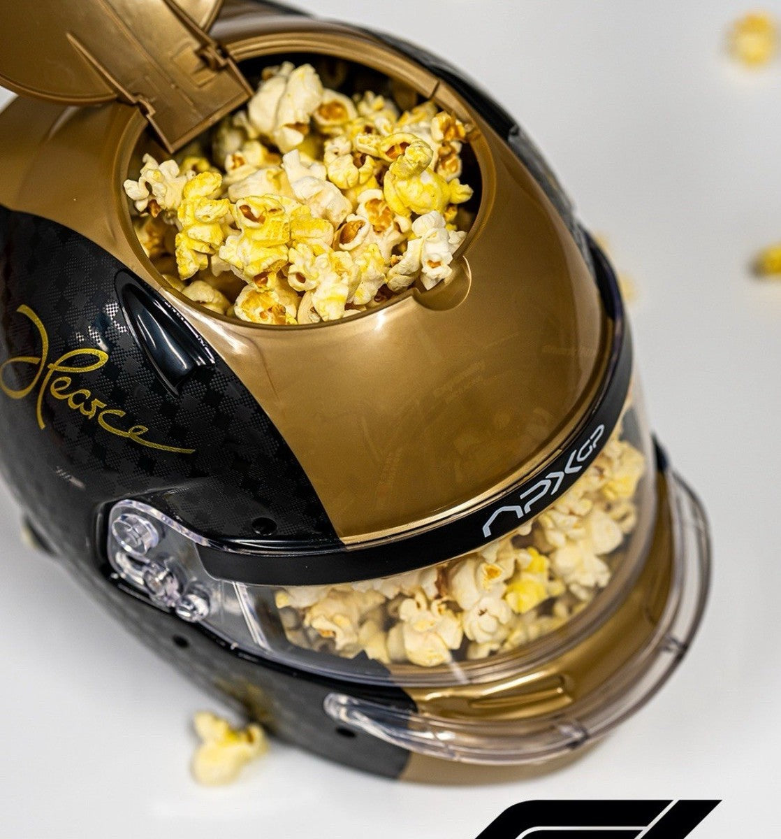 F1 APXGP helmet popcorn bucket
