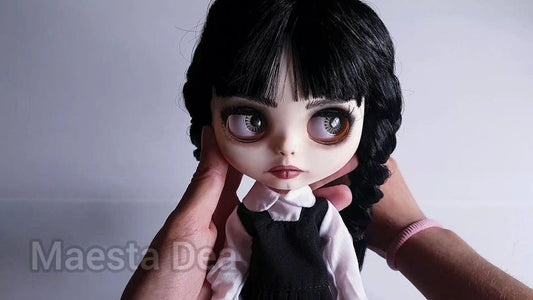 Wednesday Addams Blythe doll custom ooak