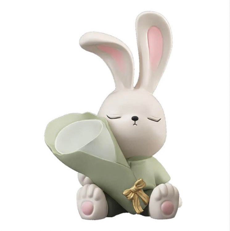 Flower Holding Figure Rabbit Design