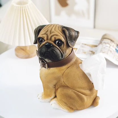 Creative pug tissue box