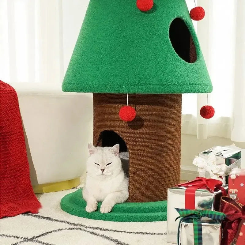 Christmas Tower Tree Cat