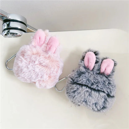 Cute Fur Bunny  Airpods Case