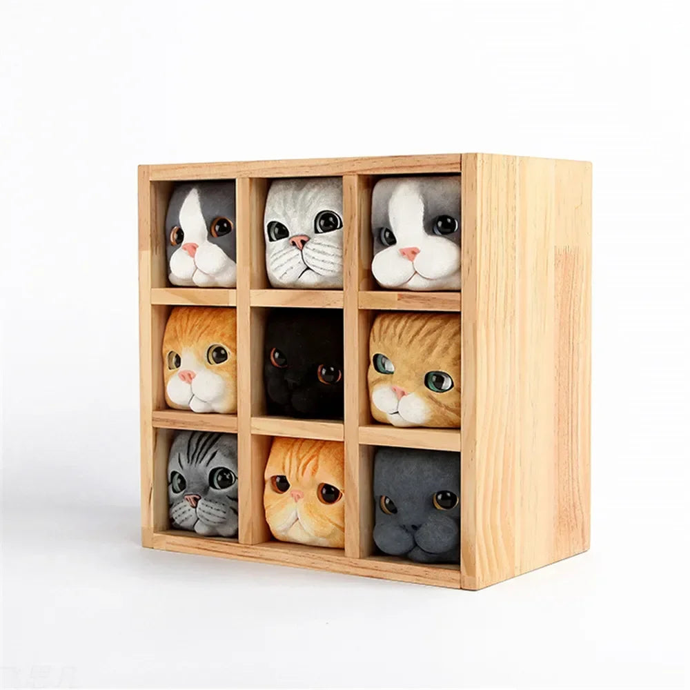 Pop Up Home Storage Box Cat Simulation