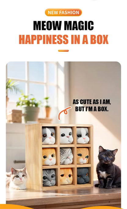 Pop Up Home Storage Box Cat Simulation