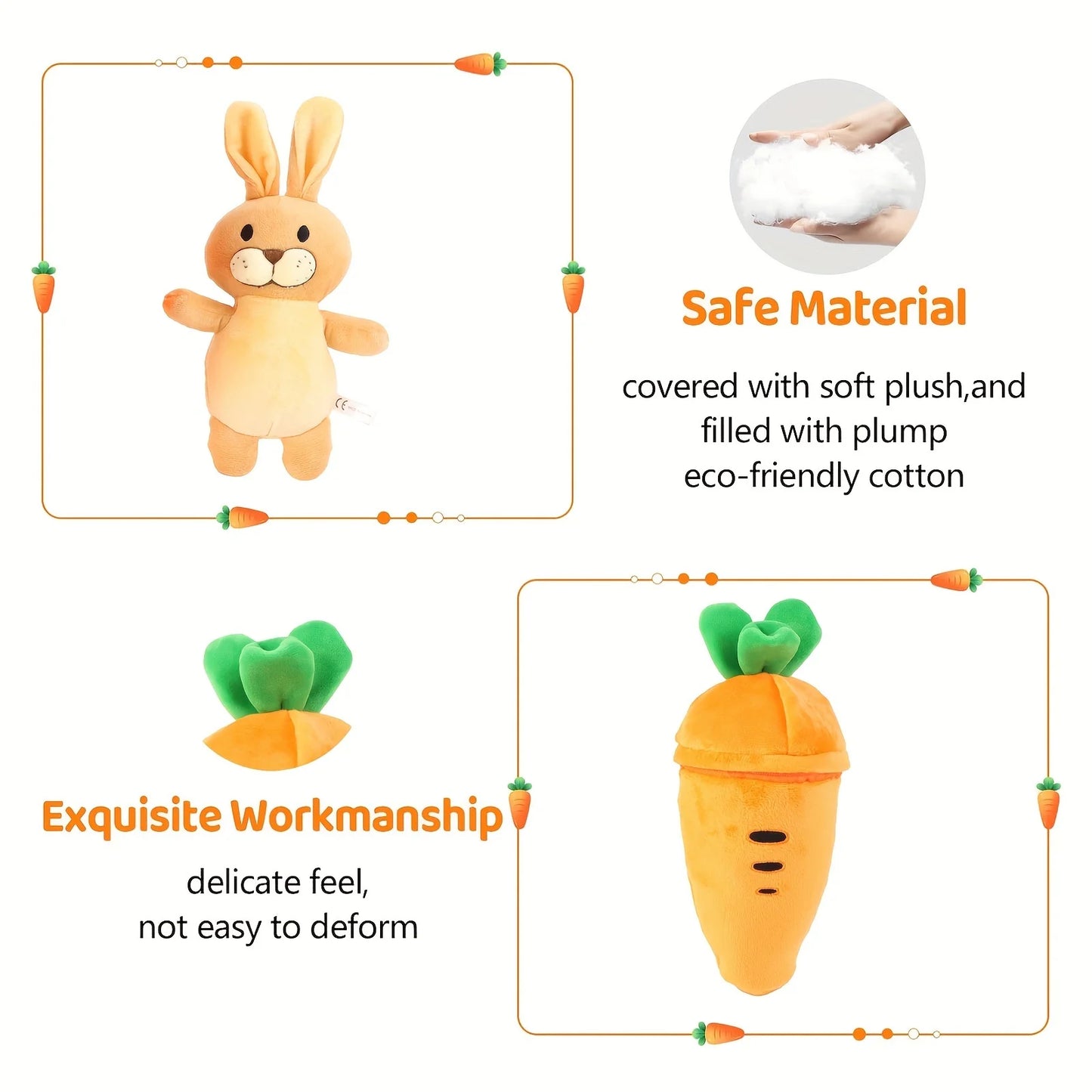 Easter Plush Carrot Surprise Bunny