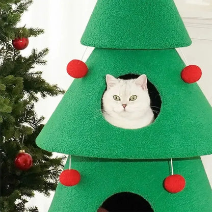 Christmas Tower Tree Cat