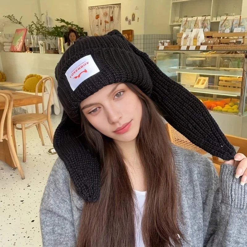 Knit Bunny Design Hat