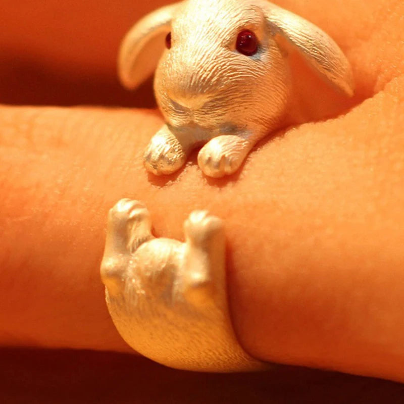 Cute Adjustable Bunny Ring