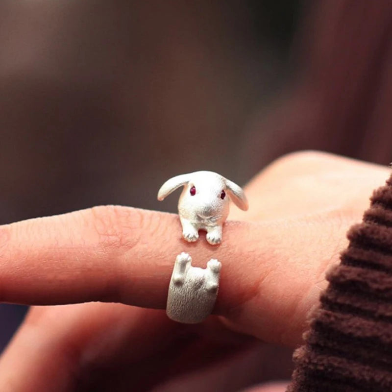 Cute Adjustable Bunny Ring