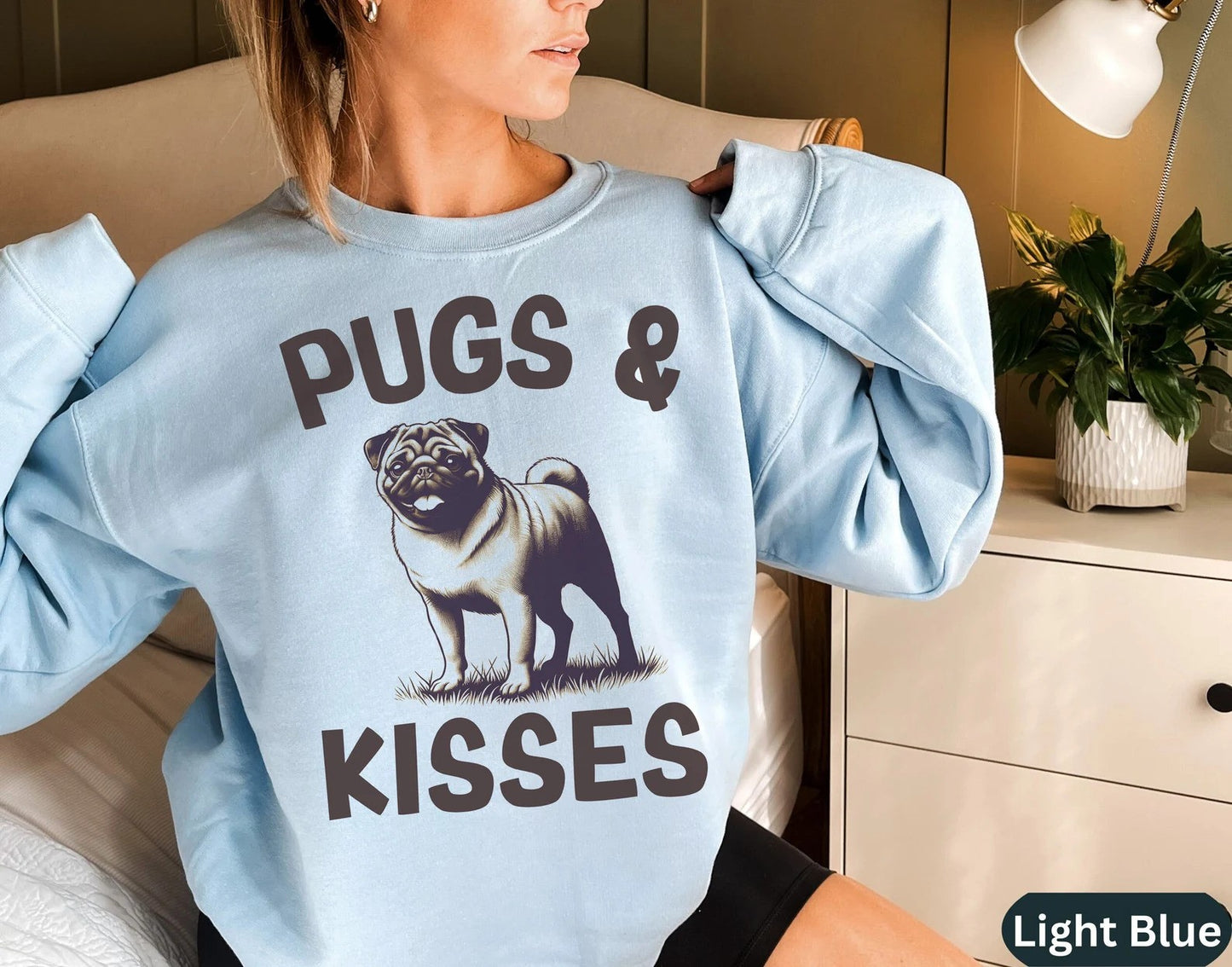 Unisex "Pugs & Kisses" Sweatshirt