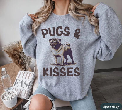 Unisex "Pugs & Kisses" Sweatshirt