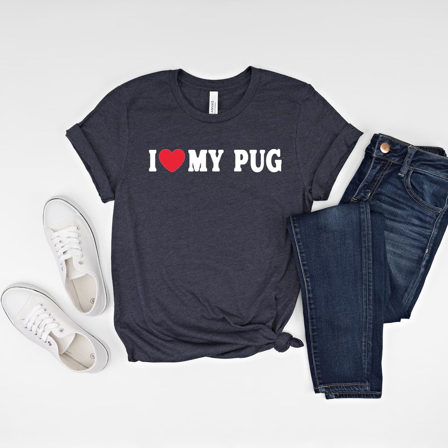 Unisex "I Love My Pug" T-shirt