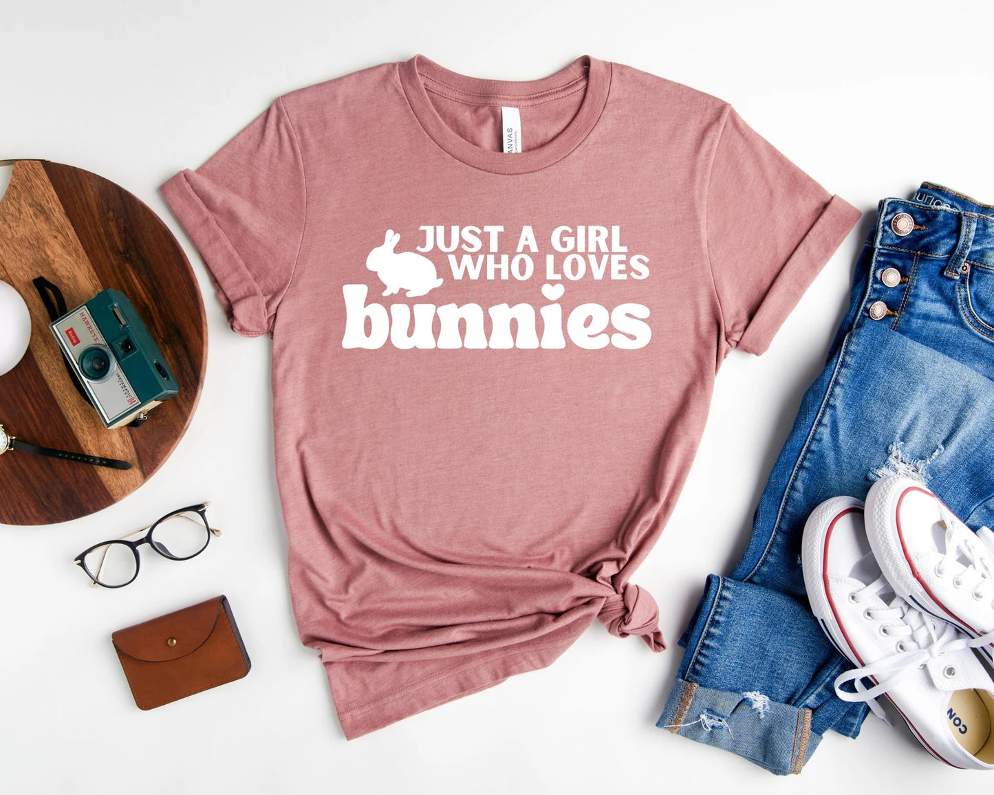 JUST A GIRL WHO LOVES BUNNIES T-SHIRT