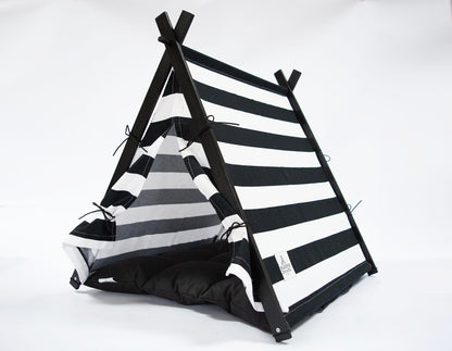 Gingham Pug teepee tent