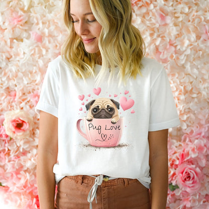 PUG LOVE DESIGN T-SHIRT