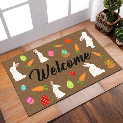 Easter Bunny Welcome DoorMat