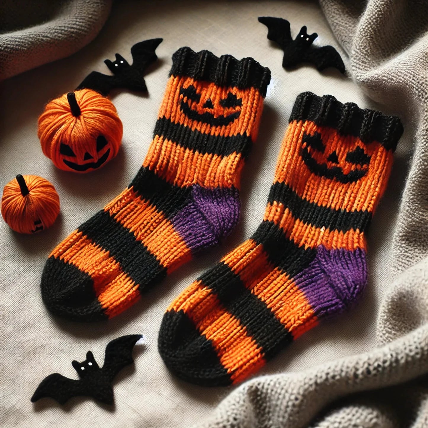 Knitting Halloween Socks